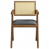 Modway Thera Vegan Leather Cane Dining Armchairs Set of 2 Front