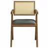 Modway Thera Vegan Leather Cane Dining Armchairs Set of 2 Front - Modway Thera Vegan Leather Cane Dining Armchairs Set of 2 Front