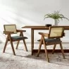 Modway Thera Vegan Leather Cane Dining Armchairs Set of 2 - Modway Thera Vegan Leather Cane Dining Armchairs Set of 2