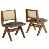 Modway Thera Vegan Leather and Cane Dining Side Chairs Set of 2 - Modway Thera Vegan Leather and Cane Dining Side Chairs Set of 2