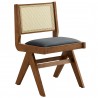 Modway Thera Vegan Leather and Cane Dining Side Chairs Set of 2