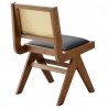 Modway Thera Vegan Leather and Cane Dining Side Chairs Set of 2 Back