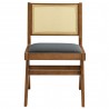 Modway Thera Vegan Leather and Cane Dining Side Chairs Set of 2 Front