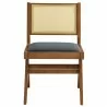 Modway Thera Vegan Leather and Cane Dining Side Chairs Set of 2 Front - Modway Thera Vegan Leather and Cane Dining Side Chairs Set of 2 Front