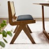 Modway Thera Vegan Leather and Cane Dining Side Chairs Set of 2 Side