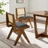 Modway Thera Vegan Leather and Cane Dining Side Chairs Set of 2 - Modway Thera Vegan Leather and Cane Dining Side Chairs Set of 2