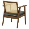 Modway Thera Vegan Leather and Cane Accent Armchairs Set of 2 Black Back - Modway Thera Vegan Leather and Cane Accent Armchairs Set of 2 Black Back