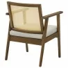Modway Thera Vegan Leather and Cane Accent Armchairs Set of 2 Gray Back - Modway Thera Vegan Leather and Cane Accent Armchairs Set of 2 Gray Back