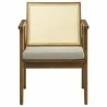 Modway Thera Vegan Leather and Cane Accent Armchairs Set of 2 Gray Front - Modway Thera Vegan Leather and Cane Accent Armchairs Set of 2 Gray Front