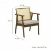 Modway Thera Vegan Leather and Cane Accent Armchairs Set of 2 Gray - Modway Thera Vegan Leather and Cane Accent Armchairs Set of 2 Gray