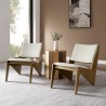 Modway Rylina Vegan Leather Accent Chairs Gray Set