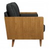 Modway Kellan Vegan Leather Sofa Black Side