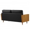 Modway Kellan Vegan Leather Sofa Black Back