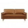 Modway Kellan Vegan Leather Sofa Tan Front