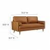 Modway Kellan Vegan Leather Sofa Tan