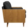 Modway Kellan Vegan Leather Loveseat Black Side
