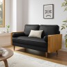 Modway Kellan Vegan Leather Loveseat Black