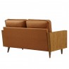 Modway Kellan Vegan Leather Loveseat Tan Back