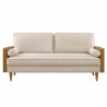 Modway Kellan Performance Velvet Sofa Gray Front