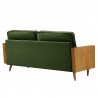 Modway Kellan Performance Velvet Sofa Green Back