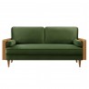 Modway Kellan Performance Velvet Sofa Green Front