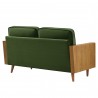 Modway Kellan Performance Velvet Loveseat Green Back