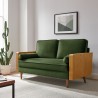 Modway Kellan Performance Velvet Loveseat Green