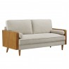 Modway Kellan Heathered Fabric Upholstered Sofa White