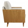 Modway Kellan Heathered Fabric Upholstered Sofa White Side