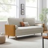 Modway Kellan Heathered Fabric Upholstered Sofa White