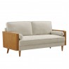 Modway Kellan Heathered Fabric Upholstered Sofa Brown