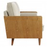 Modway Kellan Heathered Fabric Upholstered Sofa Brown Side