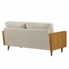 Modway Kellan Heathered Fabric Upholstered Sofa Brown Back