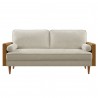 Modway Kellan Heathered Fabric Upholstered Sofa Brown Front
