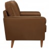 Modway Valour Tufted Vegan Leather Loveseat Brown Side