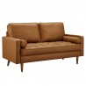 Modway Valour Tufted Vegan Leather Loveseat Tan