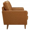 Modway Valour Tufted Vegan Leather Loveseat Tan Side
