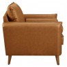 Modway Revive Upholstered Vegan Leather Accent Armchair Tan Side
