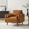 Modway Revive Upholstered Vegan Leather Accent Armchair Tan