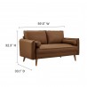 Modway Revive Upholstered Vegan Leather Loveseat Brown