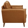 Modway Revive Upholstered Vegan Leather Loveseat Tan Side