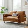 Modway Revive Upholstered Vegan Leather Loveseat Tan