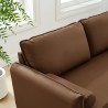 Modway Revive Upholstered Vegan Leather Sofa Brown Top