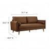 Modway Revive Upholstered Vegan Leather Sofa Brown
