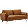 Modway Revive Upholstered Vegan Leather Sofa Tan