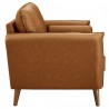 Modway Revive Upholstered Vegan Leather Sofa Tan Side