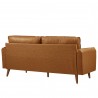 Modway Revive Upholstered Vegan Leather Sofa Tan Back