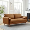 Modway Revive Upholstered Vegan Leather Sofa Tan 