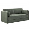 Modway Linden Upholstered Heathered Chenille Sofa Green