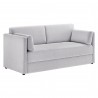 Modway Linden Upholstered Heathered Chenille Sofa Gray